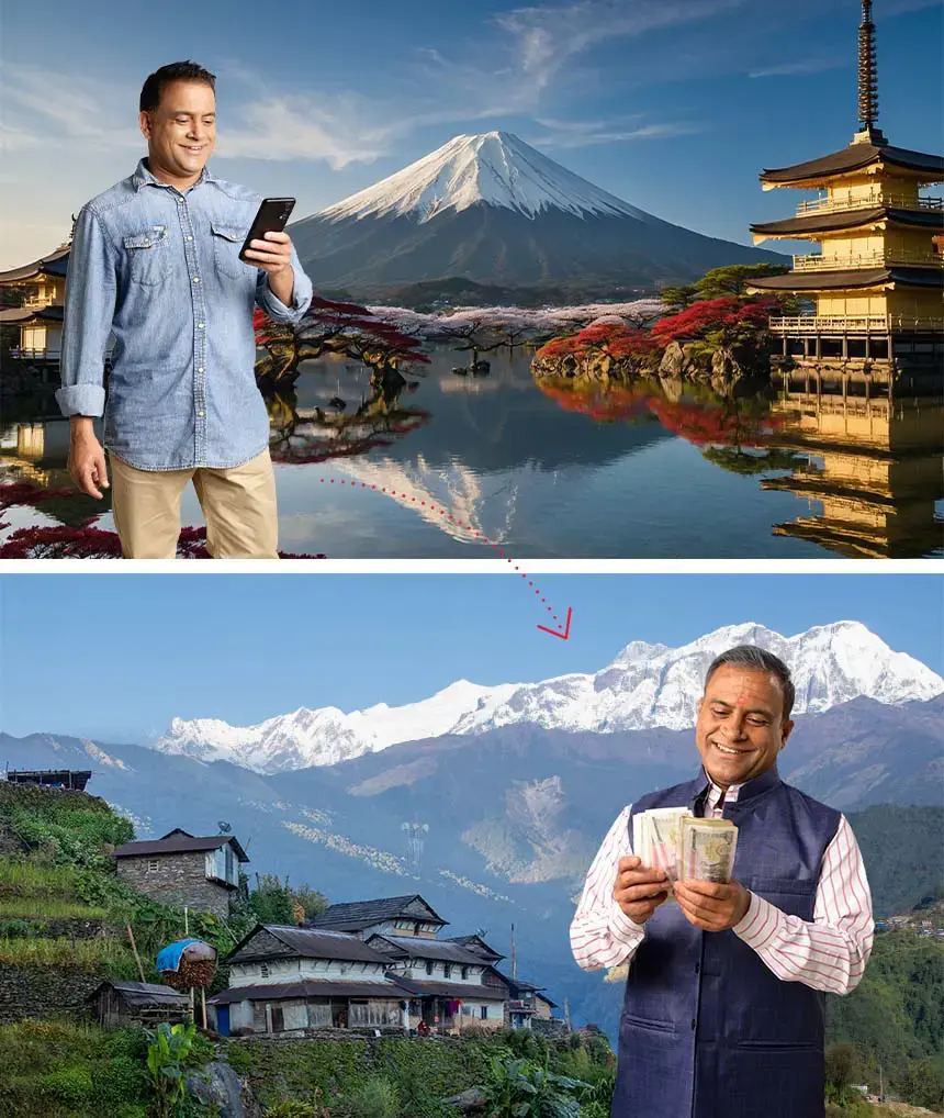 Send Money From Japan to Nepal