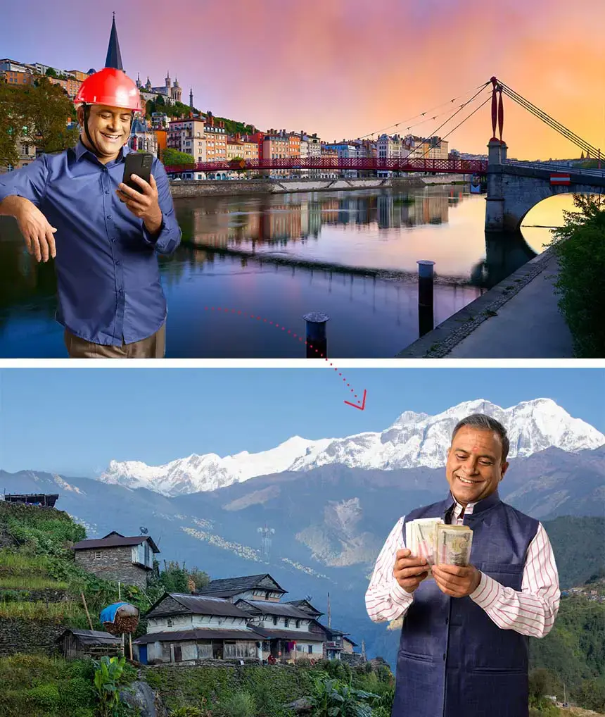 Send Money From Europe to Nepal